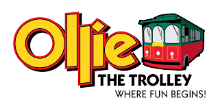 Sarpy County branding, SEO, digital marketing agency Wandering Eye portfolio piece displays an image containing the Ollie The Trolley logo.