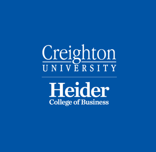 Sarpy County branding, SEO, digital marketing agency Wandering Eye portfolio piece displays an image containing the Creighton Heider College of Business logo.
