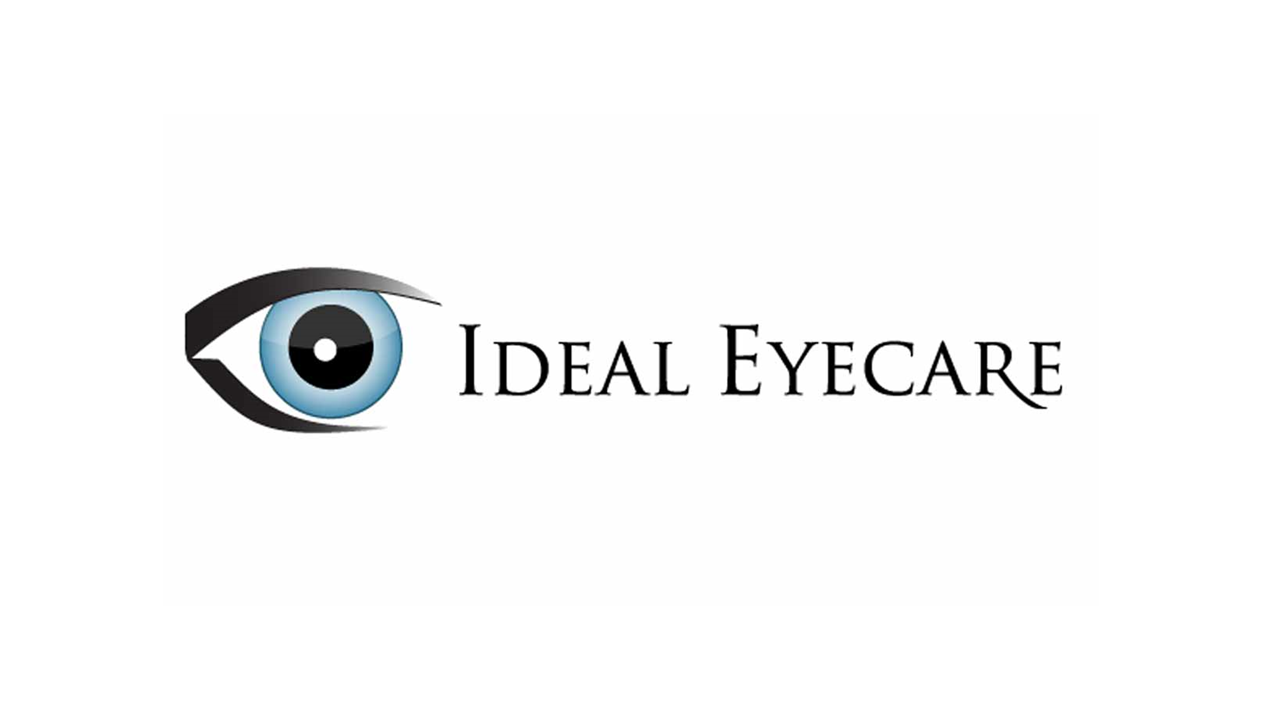 Sarpy County branding, SEO, digital marketing agency Wandering Eye portfolio piece displays an image containing the Ideal Eyecare logo.