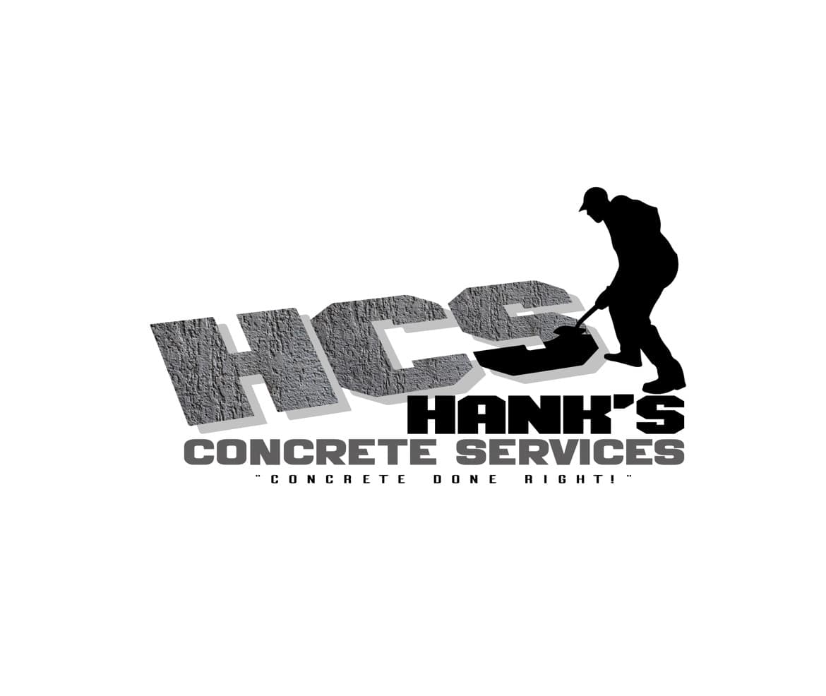 Sarpy County branding, SEO, digital marketing agency Wandering Eye portfolio piece displays an image containing the Hanks Concrete Services logo.