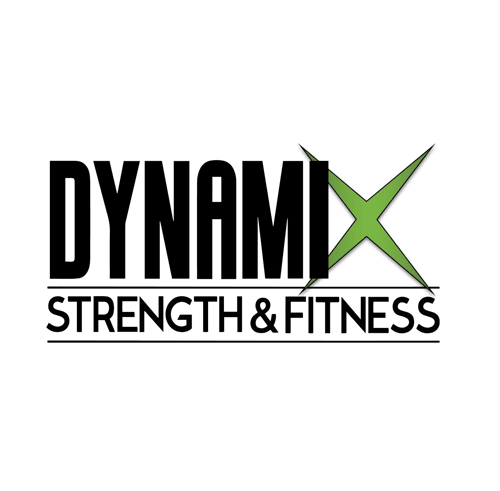 Sarpy County branding, SEO, digital marketing agency Wandering Eye portfolio piece displays an image containing the DynamiX Strength & Fitness logo